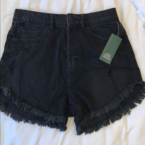 Black Denim Shorts